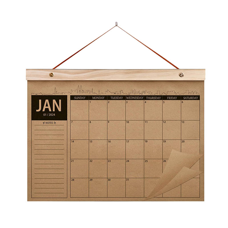 Wandkalender aus Kraftpapier